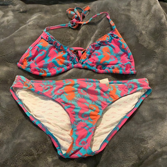 Lilly Pulitzer Hold Your Horses Seahorse Bikini size small - Picture 1 of 2